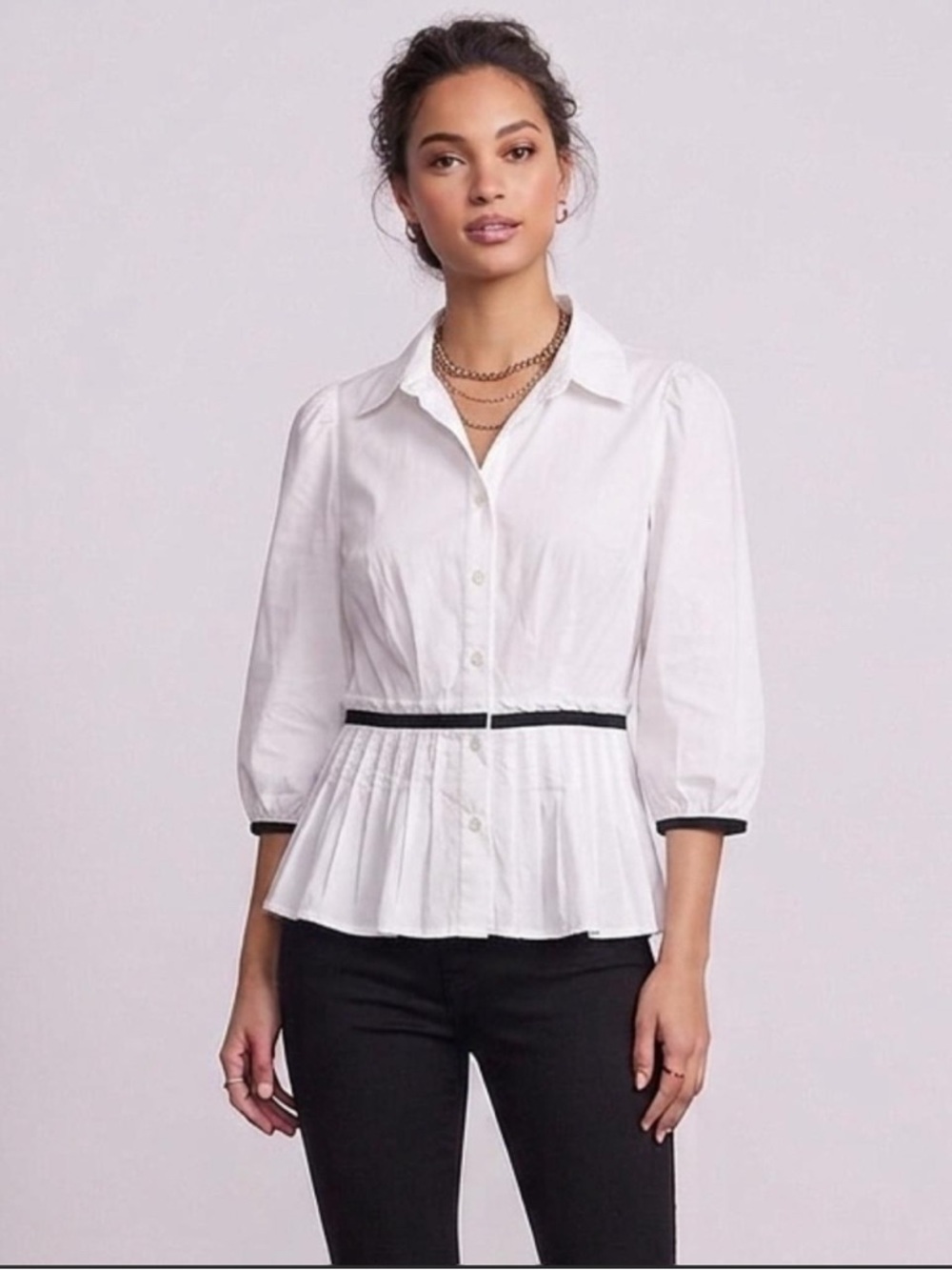J Lo White Blouse